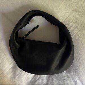 KHAITE Black Pebbled Leather Olivia Hobo Bag